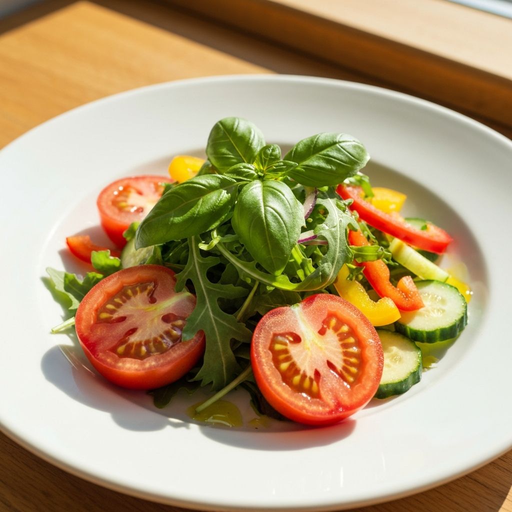Fresh Mediterranean salad with vegetables